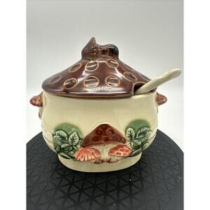 VTG 70’s Haruta Mushrooms Soup Tureen w/Ladle EUC